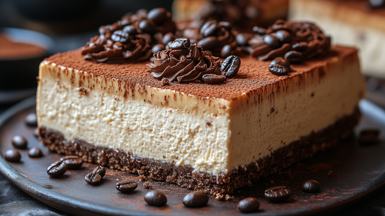 Coffee Cheesecake – A creamy cheesecake with a coffee-flavored filling