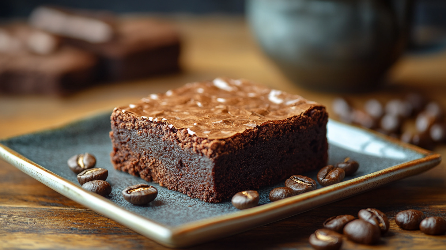 Espresso Brownies – Fudgy brownies enhanced with a shot of espresso